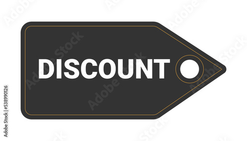 Price tag with the inscription discount.