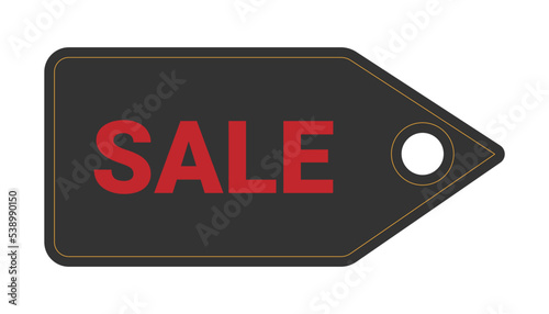 Price tag with sale inscription.