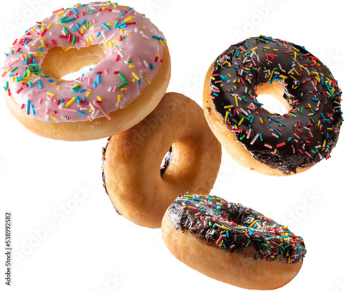 Fotografie, Obraz donuts falling