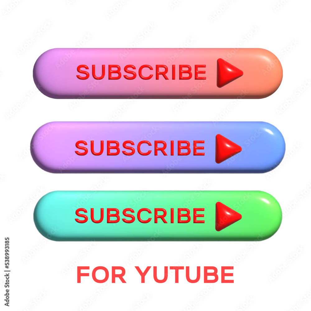 Subscribe button in YouTube, with a gradient Subscribe button in YouTube, with a gradient