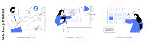 Sales strategy abstract concept vector illustrations.