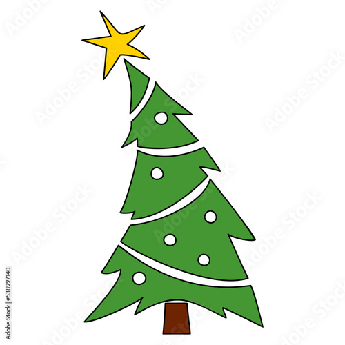Obraz na płótnie Vector Christmas tree, pines for greeting cards, invitations, banners, web. Winter holiday. Icons collection. w salonie