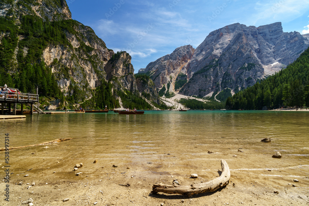 Italy 2022 Lago Di Braies Alpy Dolomity Stock Photo | Adobe Stock