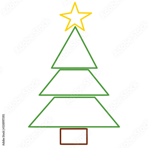 Obraz na płótnie Vector Christmas tree, pines for greeting cards, invitations, banners, web. Winter holiday. Icons collection. w salonie