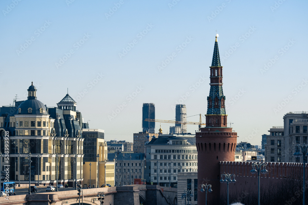 View of the Kremlin on Red Square in Moscow