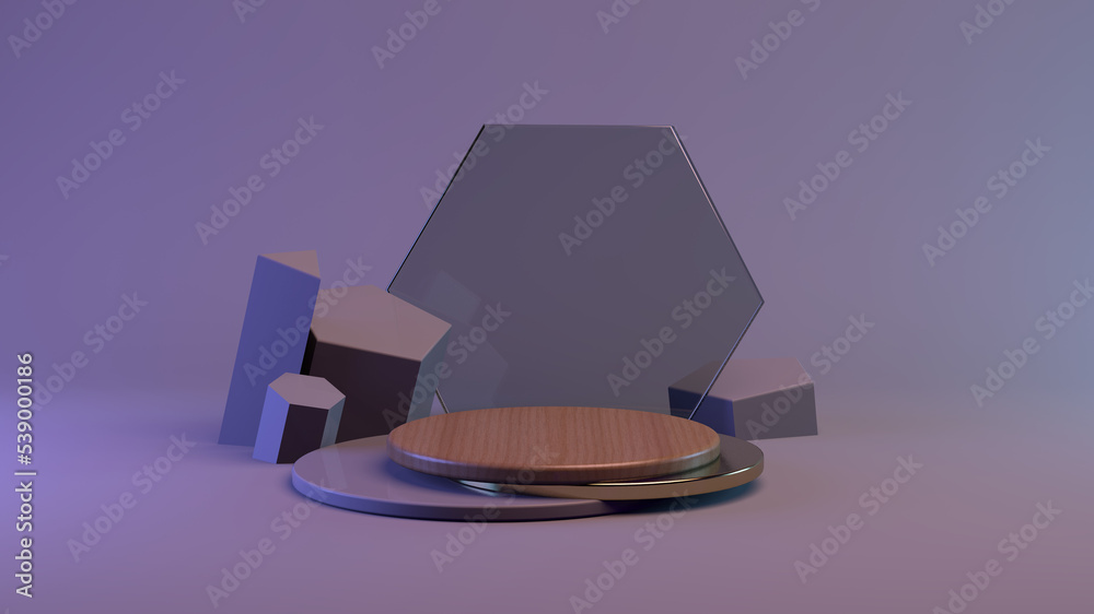 3D Podium with background for product display 3D Podium with background for product display