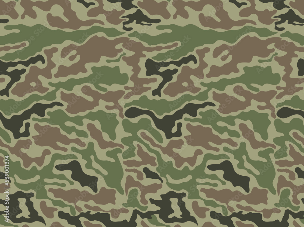 Fototapeta premium Military pattern camouflage vector texture green background, army pattern disguise