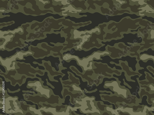  Forest texture camouflage, vector illustration, seamless background, hunting print