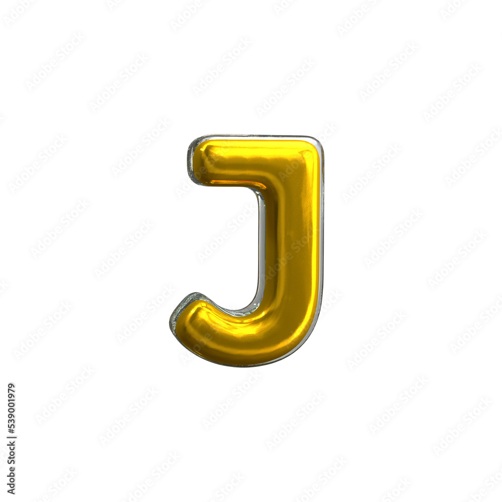 Letter J 3D modeling transparency background Letter J 3D modeling transparency background