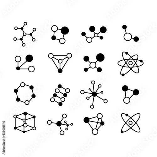 Molecule set icon template color editable. Molecule pack symbol vector illustration for graphic and web design.