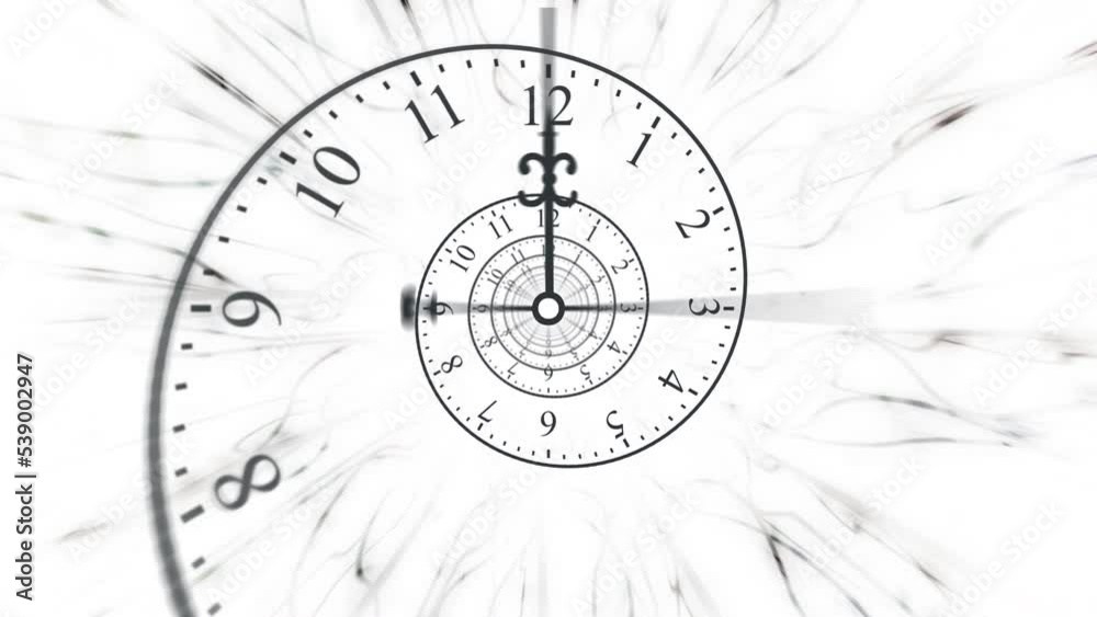 Infinity Time Spiral Clock Face Rotation