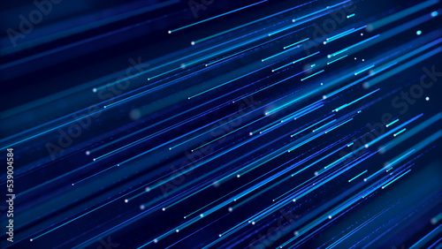 Futuristic illustration with explosion of data.Blur technology background led fibers.Abstract digital background . Speed of digital lights background.