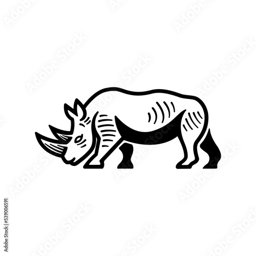 Rhino Logo Design Vector © apfan
