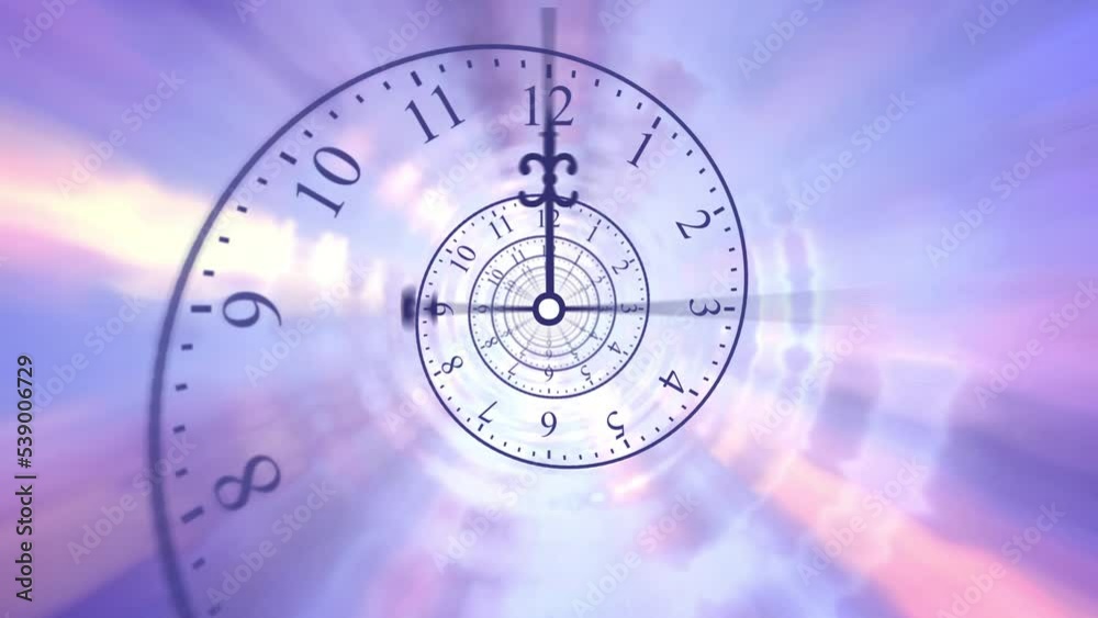 Spiral Time Blue Radial Zoom Animation