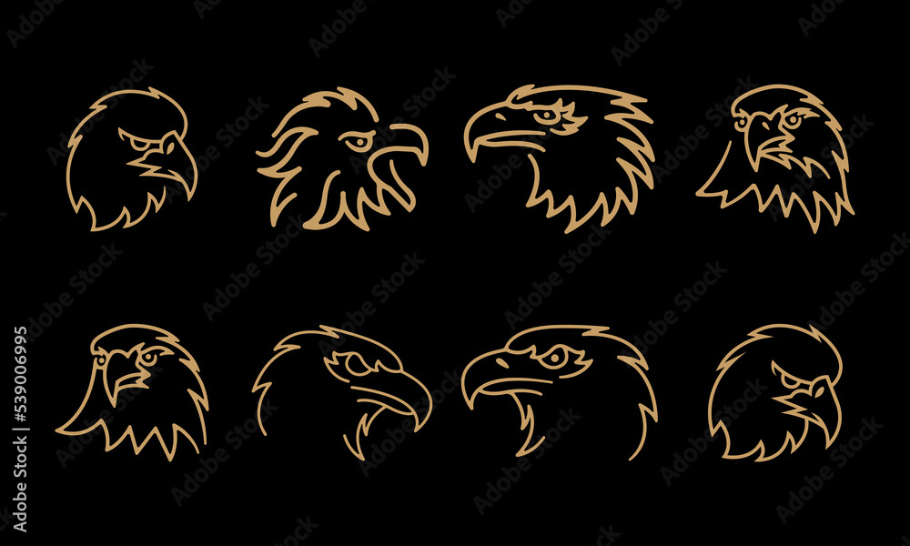 Retro Eagle Head Logo Design Vector Retro Eagle Head Logo Design Vector