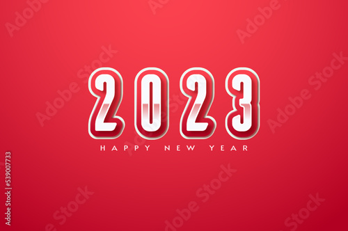 happy new year 2023 on re background © andreas