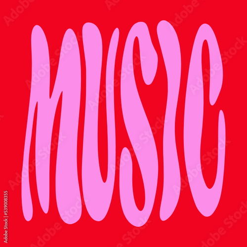 Acid music groovy hippie lettering comic font type dope style, freaky trippy funky text. Underground sixties retro inspired psychedelics typographic art print. Perfect for t-shirt, hoodie, pillows