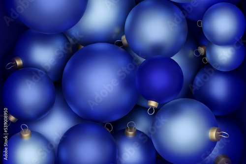 Multiple purple Christmas balls, shiny ornaments in box, 3d rendering. concept for happy new year and christmas