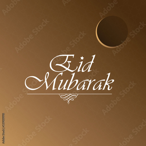 eid Mubarak. Translate: eid Mubarak arabica calligraphic. Pastel color background. vector illustration.