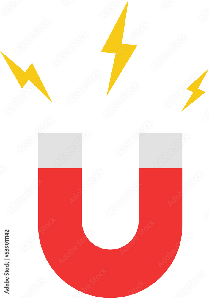 symbol with lightning. sign. Horseshoe symbol