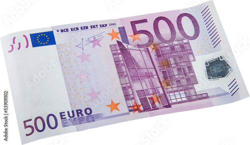 500 Euro banknote on white background photo