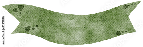 Watercolor Scandinavian minimalist hand drawn ribbon bow flag tags for design nursery childish elements in png in green brown elegant style.