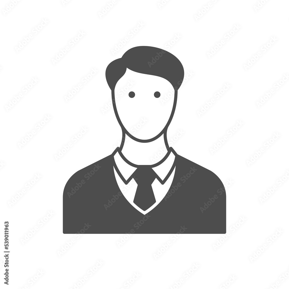 Business person or manager glyph icon