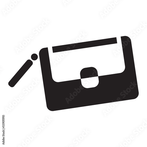 small bag icon vector design template in black color isolated sign on white background