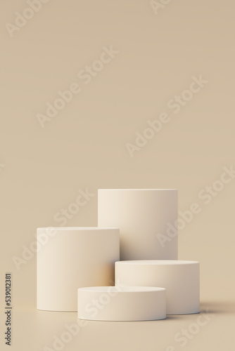 Background 3d scene with podium, minimal product display mock up scene and geometric shape object. 3d rendering