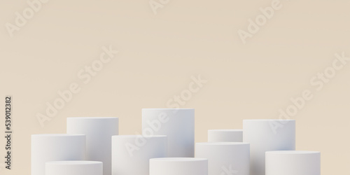 Background 3d scene with podium, minimal product display mock up scene and geometric shape object. 3d rendering