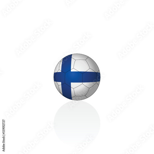 Finland national flag on soccer ball vector graphics