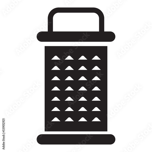 grater icon vector design template in black color isolated sign on white background