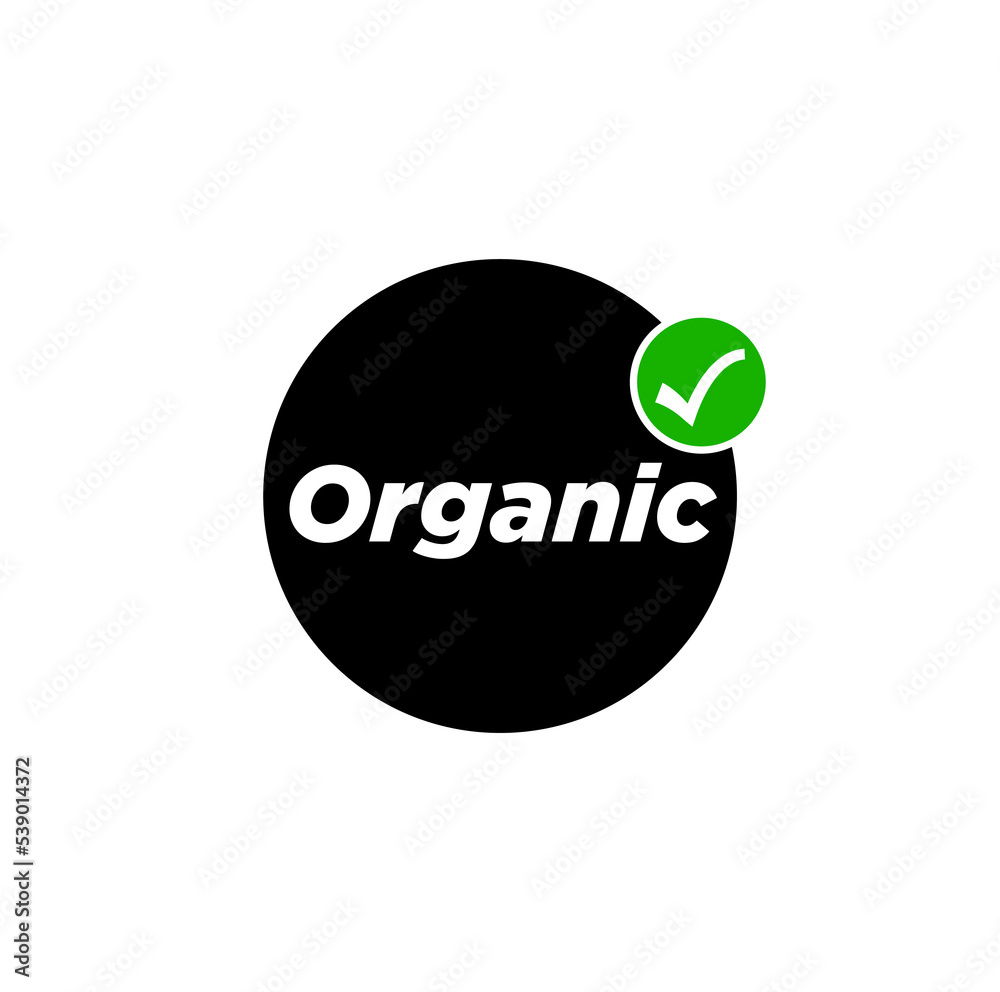 organic allow here vector icon. organic only symbol.