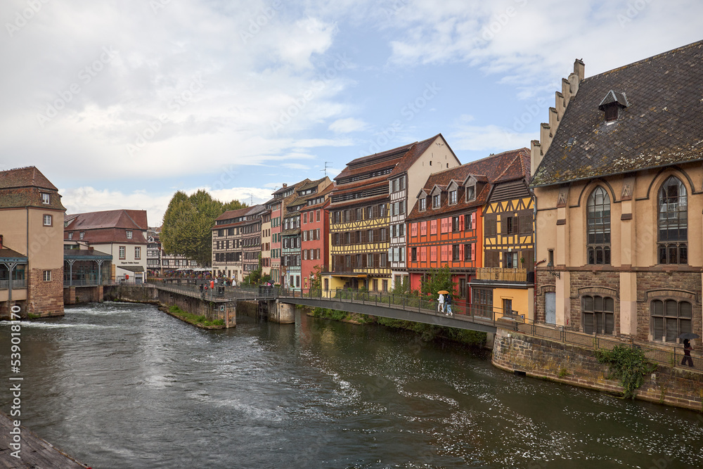 View of a region in Strasbourg, France, known as Petite France.
