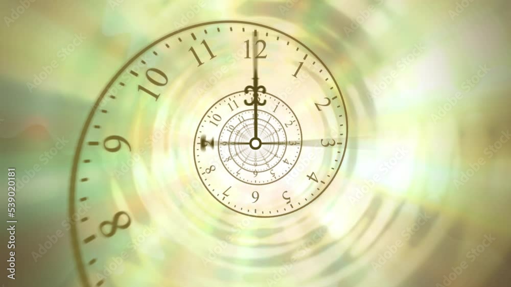 Infinite Time Spiral Rotation. Transience of time visual concept Infinite Time Spiral Rotation. Transience of time visual concept