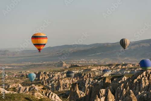 Canvas Print Hot Air Ballooning in Cappadocia, Turkey