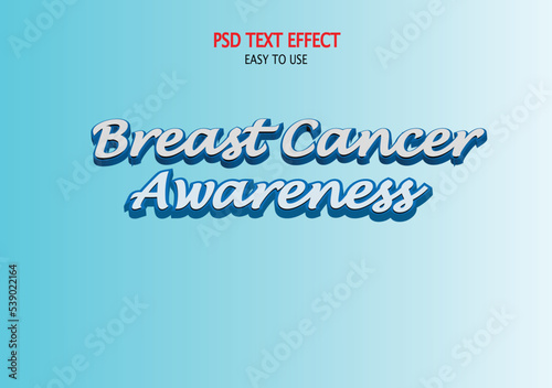 Breast Cancer Awareness Text Effect Banner Design With LightColor Background , Text Effect Banner Design For Media Channel.