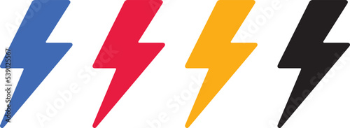 Flash lightning icons set. Flash icons collection. flash lightning power sign. Electric lightning symbols. Flash light sign illustration