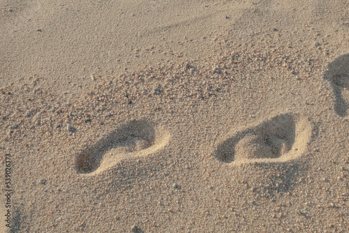 footprints in sand