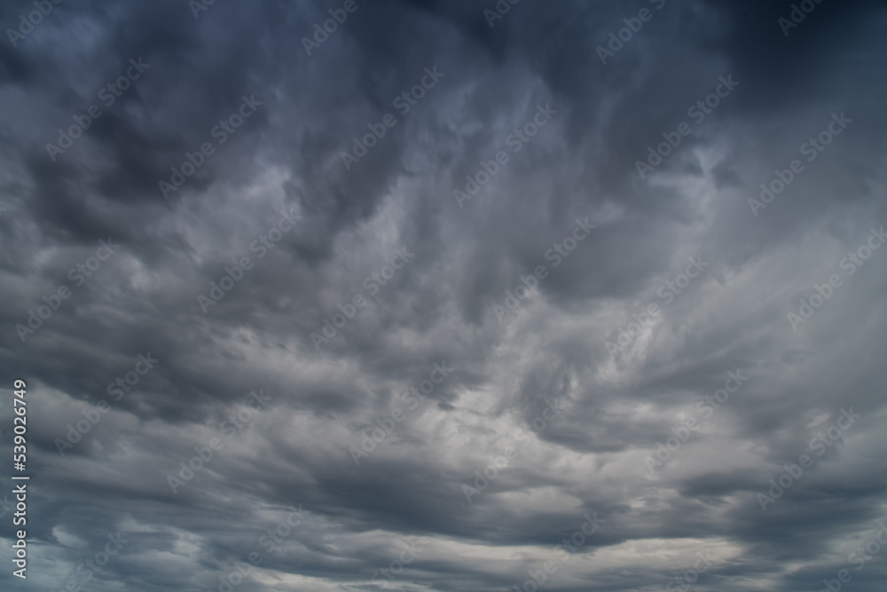 Early morning sky full of rain clouds