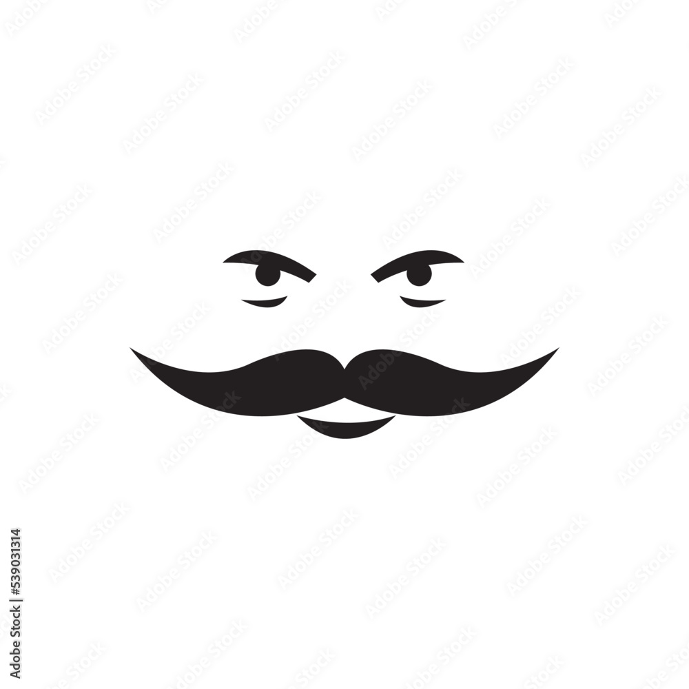 moustache icon logo vector design template moustache icon logo vector design template