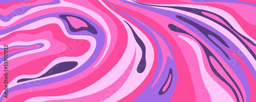 Wave y2k background for retro design. Liquid groovy marble pink background. Purple y2k pattern in modern style pink. Psychedelic retro wave wallpaper.