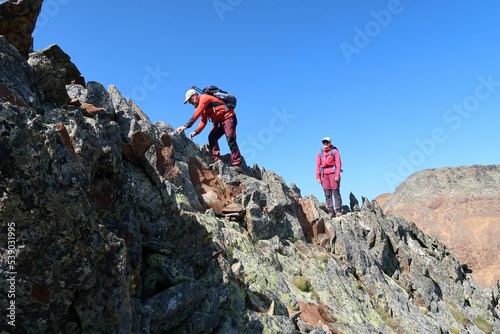 A long day of summer hiking in the Pyrenees with a bit of a scramble in the end. The summit is called Pica d'Estats.