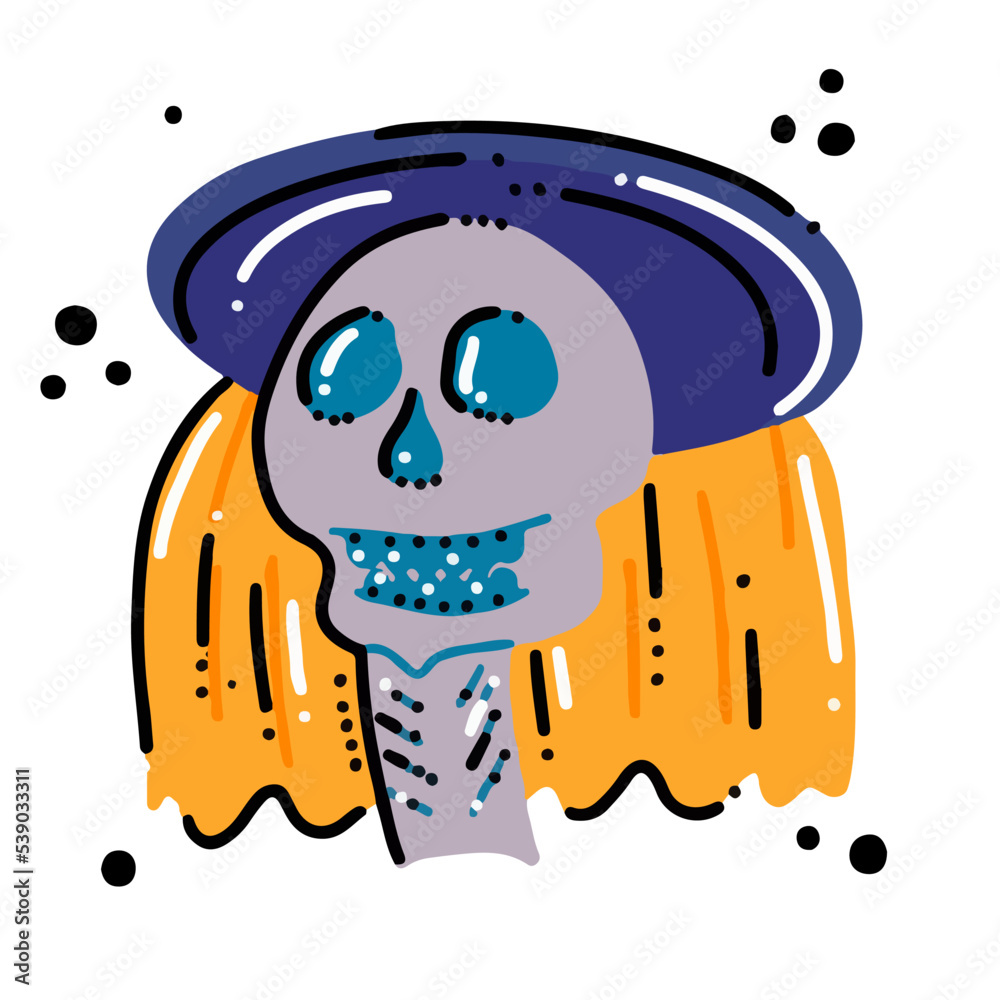 Mexican carnival Dia de los muertos, Day of the dead concept with skull ...