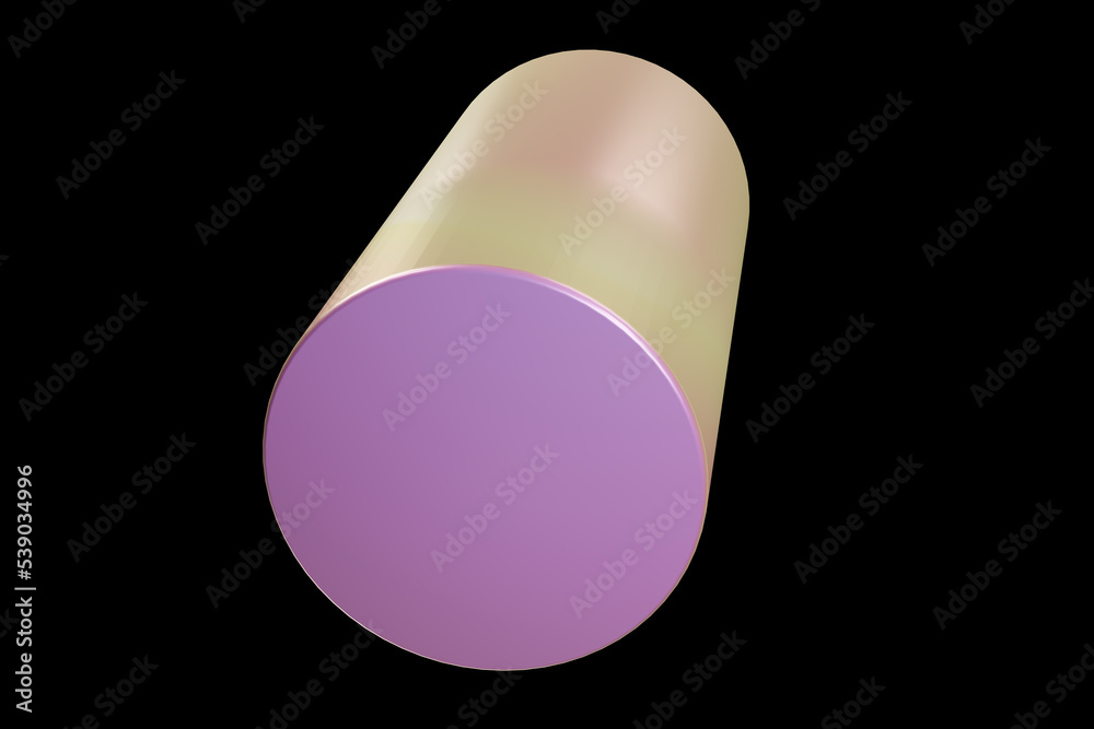 Fototapeta premium Geometric shape. Holographic 3d shape. 3d rendering.