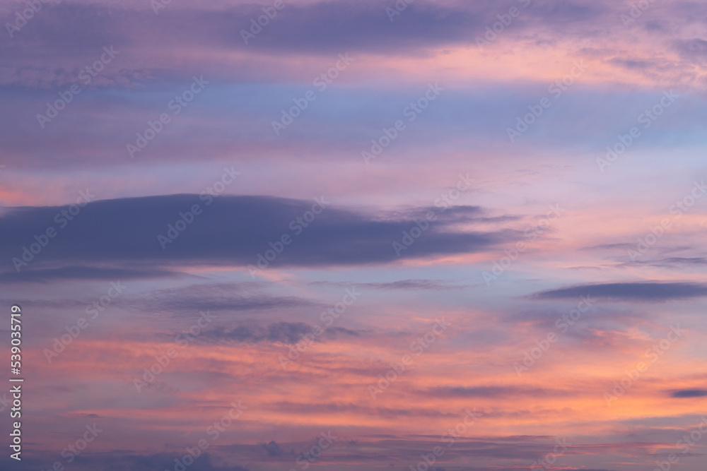 Bright colorful sky at sunset, sky for background