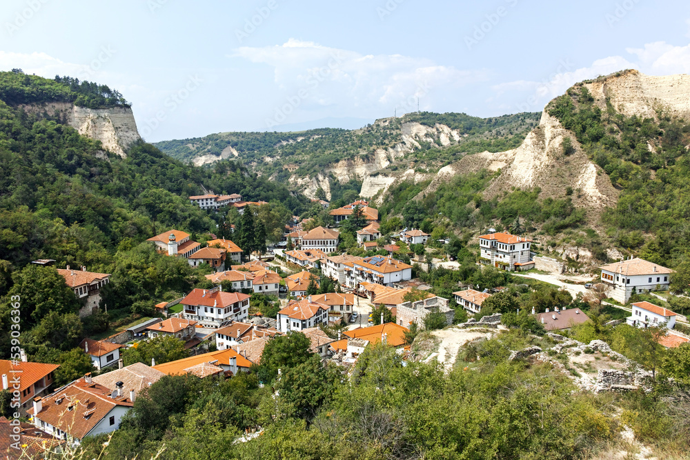 Fototapeta premium Old houses in historical town of Melnik, Bulgaria