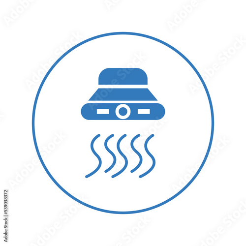 Kitchen air cooking extractor icon | Circle version icon |