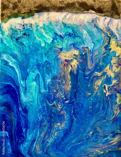 Ocean Pour Painting