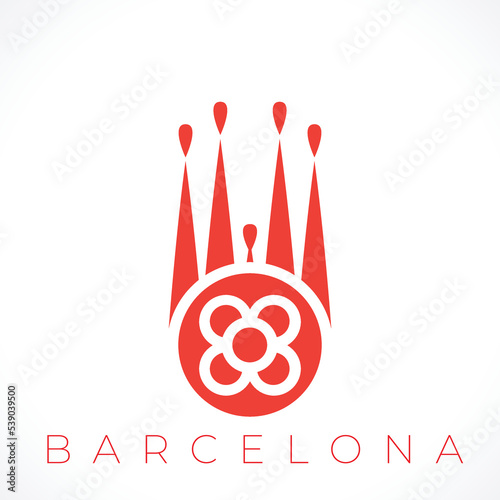 Barcelona Landmarks and Symbols Icon